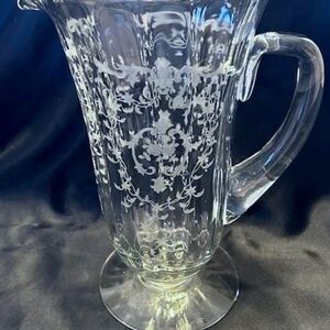 💲SALE💲 Antique/Vintage Fostoria Navarre Crystal Pitcher 48oz